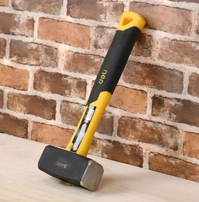 Молоток для камня (ударный) "Deli Tools" 280 мм., фиберглассовая рукоятка, углеродистая сталь (Арт. - EDL447010)