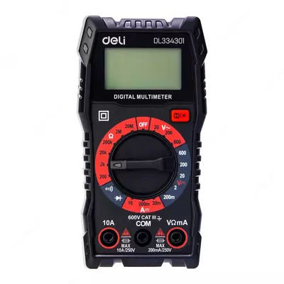 Universal multimetr (raqamli)  Universal multimetr (raqamli) "Deli Tools" CAT III 600V, qo