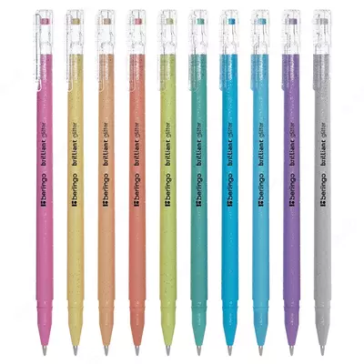 Jel qalamlar to'plami "Berlingo" Brilliant Glitter 10 dona/10 rang, 1,0 mm (Art.- CNg_50510)