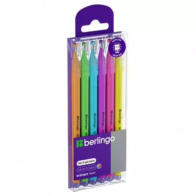Jel ruchkalar to'plami "Berlingo" Brilliant Neon, 6 dona/6 rang, 0,8 mm (Art. - CNg_30306) Rang. turli xil