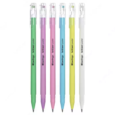 Набор гелевых ручек "Berlingo" Brilliant Pastel, 6 шт./6 цв., 0.8 мм (Арт.- CNg_60606) Цв. ассорти