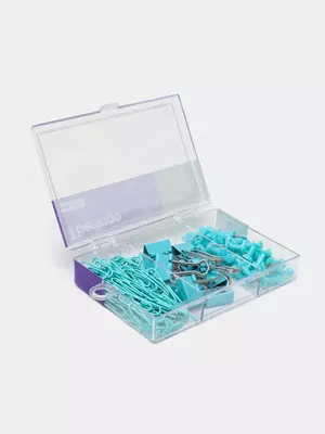 Набор мелкоофисных принадлежностей "Berlingo", 120 предм., пастель, пласт. уп. (Арт. - Mcn_12000d) Голубой