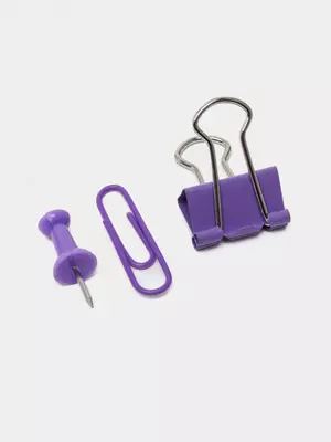 Набор мелкоофисных принадлежностей "Berlingo", 120 предм., пастель, пласт. уп. (Арт. - Mcn_12000a) Фиолетовый