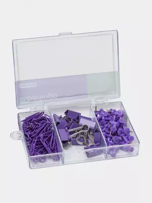 Набор мелкоофисных принадлежностей "Berlingo", 120 предм., пастель, пласт. уп. (Арт. - Mcn_12000a) Фиолетовый