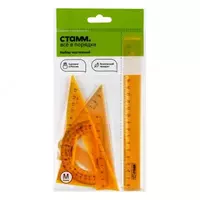 Комплект пластиковых линеек Стамм "размер М" 4 шт. Ассортимент