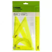 Комплект пластиковых линеек Стамм "размер XL" 4 шт. (Арт. - НЧ-30523) Ассортимент