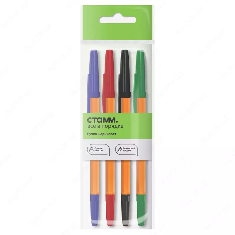 Набор шариковых ручек "Стамм" Оптима, 1.0 мм, 4 шт/4 цв. (Арт.- РШ-30431-4)