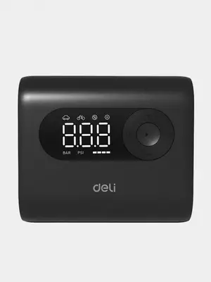 Воздушный насос (компрессор) "Deli Tools", 120W, 0 ~ 2.5 Bar (Арт. - DL880120) Черный