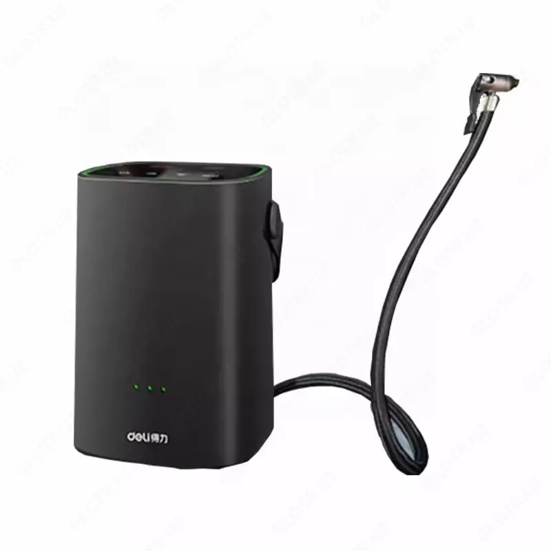 Воздушный цифровой насос (компрессор) "Deli Tools", 90W, 0 ~ 2.5 Bar (Арт. - DL880250B) Черный