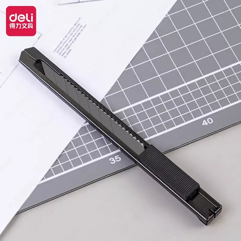 Нож канцелярский (металлический) "Deli" 0.4 х 11 х 132 мм (Арт. - 201-TD)