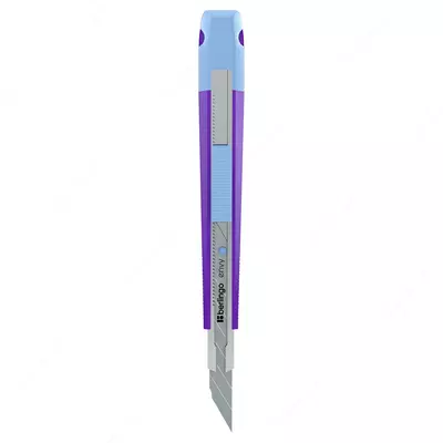 Нож канцелярский "Berlingo" Envy, 0.4 х 9 х 80 мм (Арт. - BM4141_b) Сиреневый/голубой