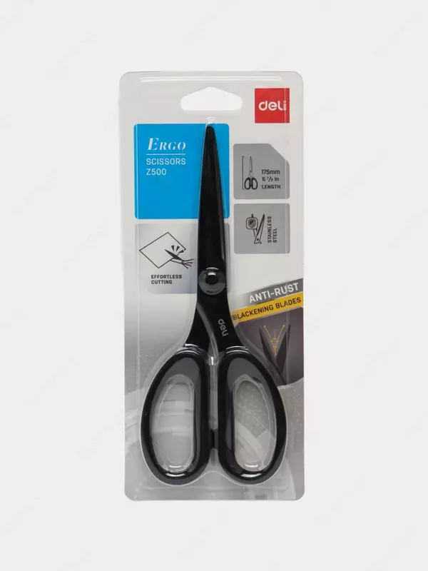 Kantselyariya qaychi "Deli" Ergo, 175 mm (Art. - 500-Z) Assortiment