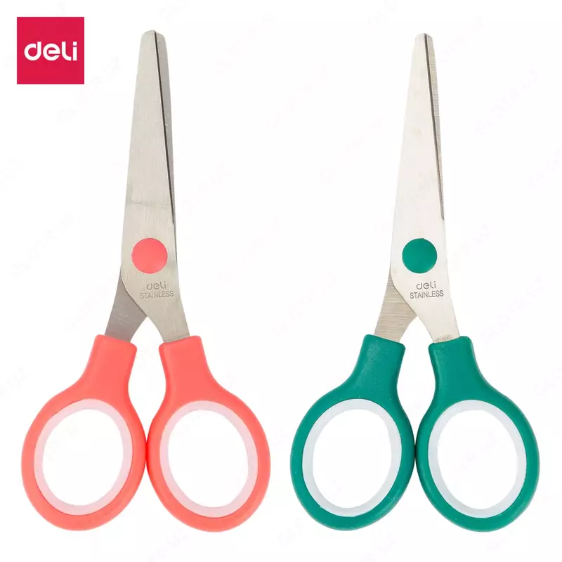 Канцелярские детские ножницы "Deli", 132 мм, ассортимент