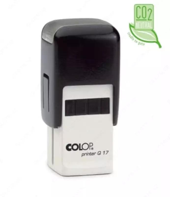 Kvadrat shtamp uchun shtamp uskunalari "Colop" Printer Q17, 17 x 17 mm (Art. - 103042) Qora