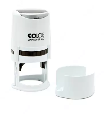 Штемпельная оснастка для круглой печати "Colop" Printer R40N, d 41.5 мм (Арт. - 148405) Белая