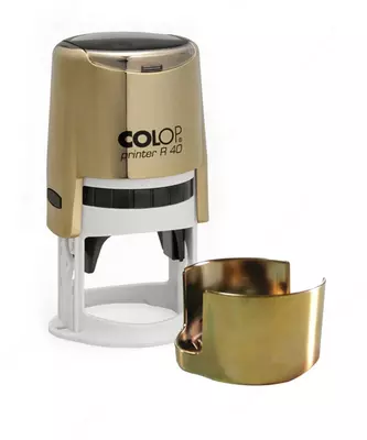 Штемпельная оснастка для круглой печати "Colop" Printer R40N, d 41.5 мм (Арт. - 139232) Бронзовая