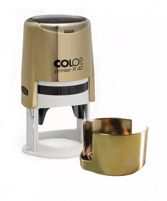 Штемпельная оснастка для круглой печати "Colop" Printer R40N, d 41.5 мм (Арт. - 139232) Бронзовая