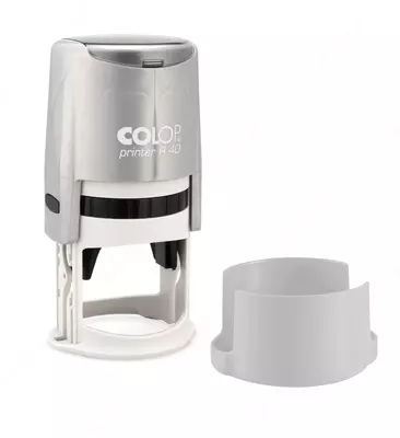 Штемпельная оснастка для круглой печати "Colop" Printer R40N, d 41.5 мм (Арт. - 139233) Серебристая