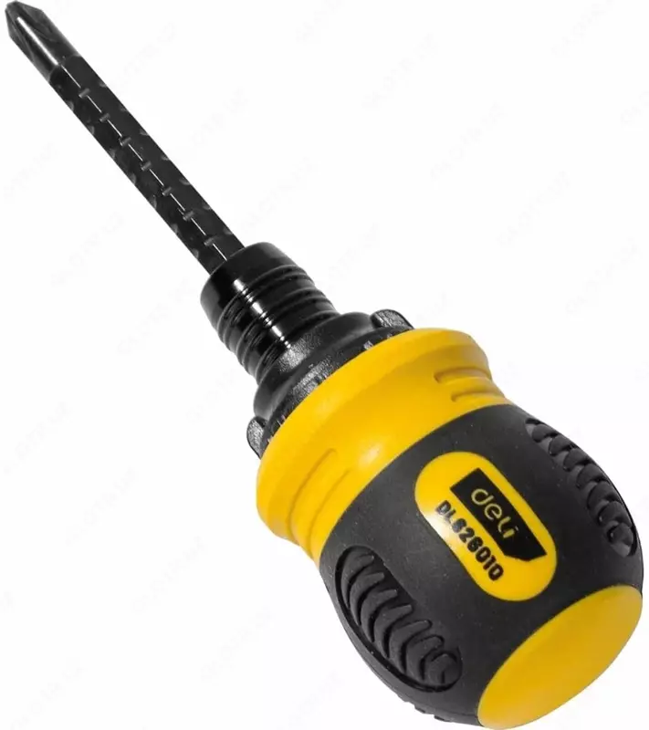 Отвертка двухсторонняя (прямая/крестообразная) "Deli Tools", 6/PH2x85 мм (Арт.-EDL626010)