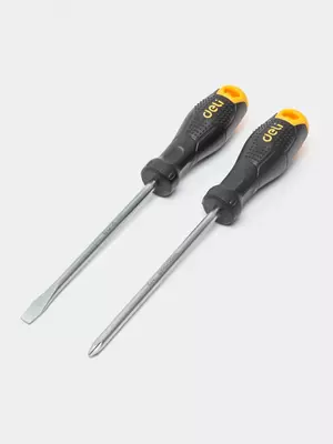 Набор отверток (плоский шлиц, крестовая) "Deli Tools", SL6/РН2x125 мм, 2 шт. (Арт.- EDL620002)