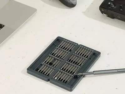 Набор прецизионных отверток "Deli Tools", SL/PH/PZ/Н/Т/U, 57 шт., пласт. бокс (Арт.- DL241057)