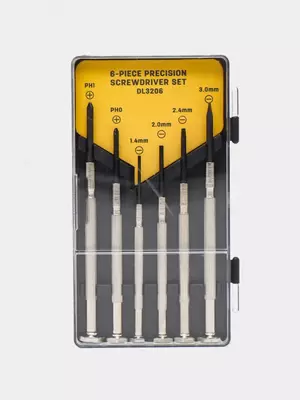 Набор прецизионных отверток "Deli Tools", SL/PH, 6 шт., пласт. бокс (Art.- EDL3206)