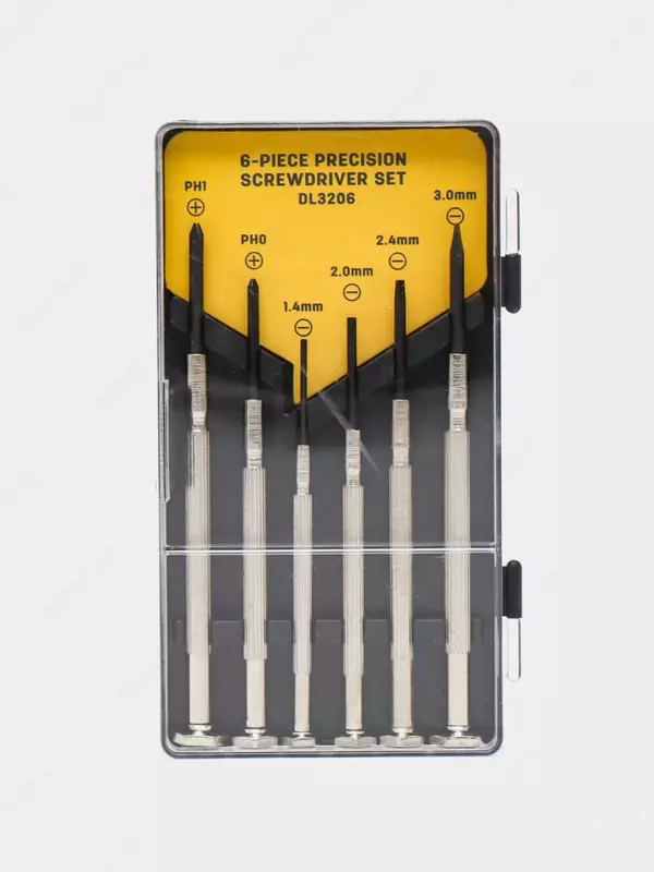 Набор прецизионных отверток "Deli Tools", SL/PH, 6 шт., пласт. бокс (Art.- EDL3206)