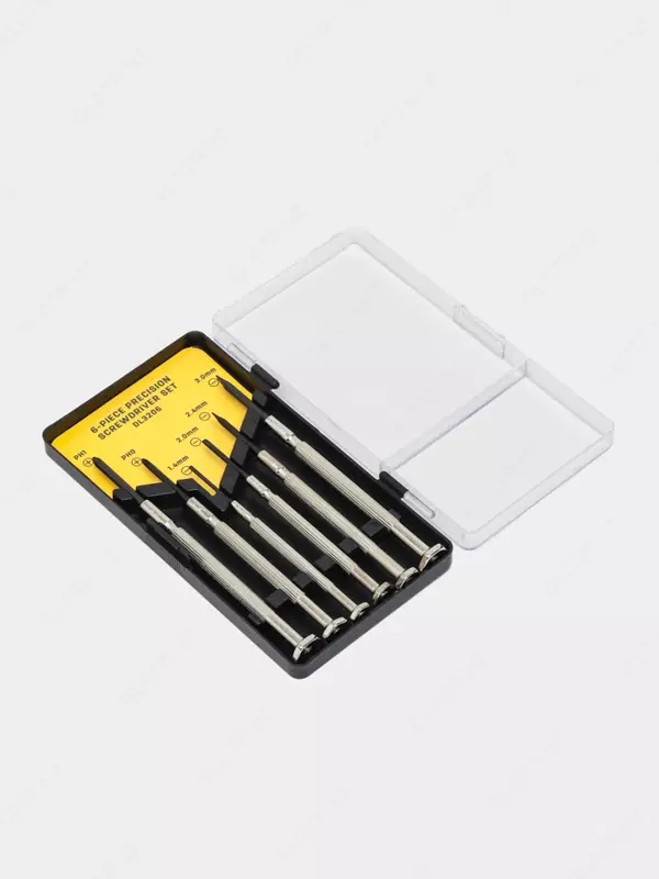 Набор прецизионных отверток "Deli Tools", SL/PH, 6 шт., пласт. бокс (Art.- EDL3206)