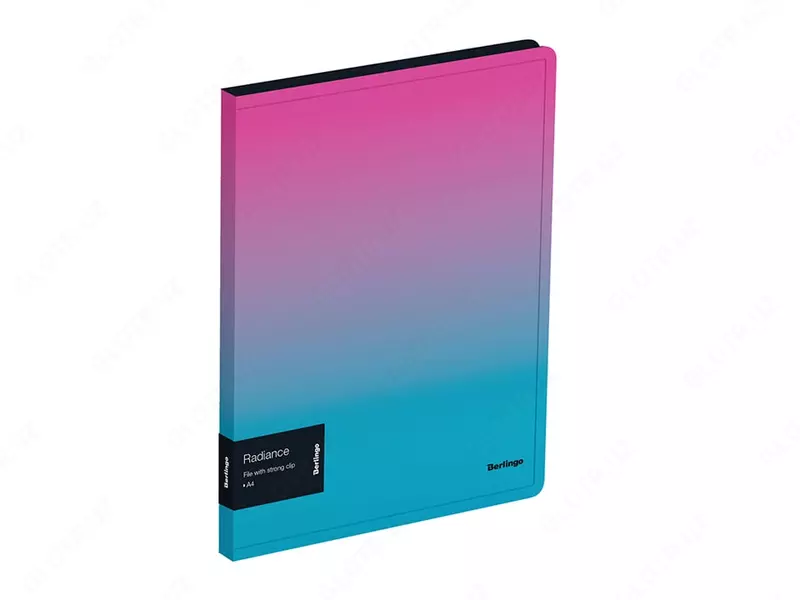 Hujjat papkasi "Berlingo" Radiance, yon klip, A4, 600 mikron, 17 mm, ichki. cho'ntak (Art.- FSc_A4002) Moviy/pushti