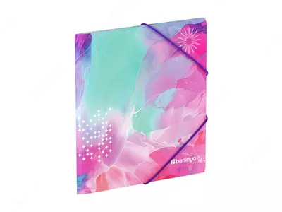 Пластиковая папка для тетрадей "Berlingo" Collision XS, А5+, 600 мкм, застежка-резинка (Арт.- FB5_A5S19) Цв. ассорти