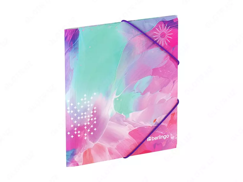 Пластиковая папка для тетрадей "Berlingo" Collision XS, А5+, 600 мкм, застежка-резинка (Арт.- FB5_A5S19) Цв. ассорти