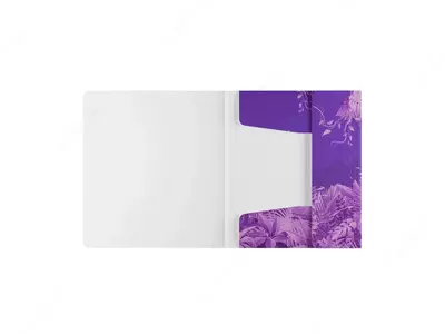 Пластиковая папка для тетрадей "Berlingo" Flower Art, А5+, 600 мкм, застежка-резинка (Арт.- FB5_A5S20) Цв. ассорти