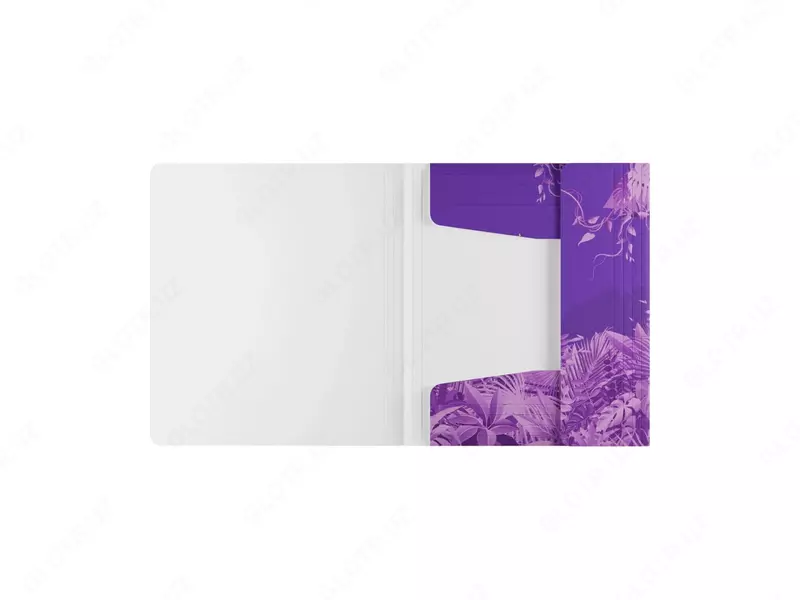 Пластиковая папка для тетрадей "Berlingo" Flower Art, А5+, 600 мкм, застежка-резинка (Арт.- FB5_A5S20) Цв. ассорти