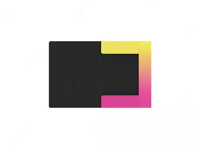 Пластиковая папка для тетрадей "Berlingo" Radiance, А5+, 600 мкм, застежка-резинка (Арт.- FB5_A5001) Желтая/розовая