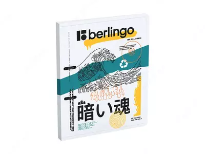 Пластиковая папка для документов "Berlingo" Glyph, 2 D-кольца., 24 мм, А4, 600 мкм, внутр. карман (Арт. - RB4_2DS11) Цв. ассорти