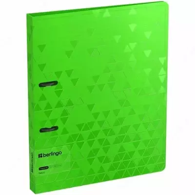 Пластиковая папка для документов "Berlingo" Neon+Metallic+DoubleWhite, 2 D-кольца., 24 мм, А4, 1000 мкм, внутр. карман (Арт. - RB4_2D398) Ассортимент