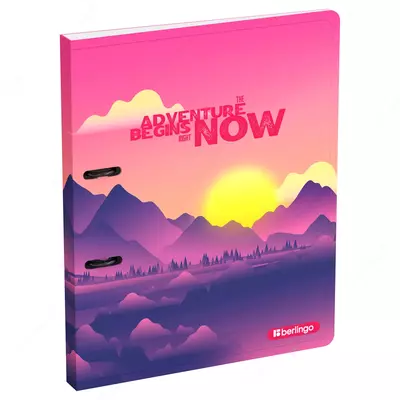 Пластиковая папка для документов "Berlingo" Scenic, 2 D-кольца., 24 мм, А4, 600 мкм, внутр. карман (Арт. - RB4_2DS16) Цв. ассорти