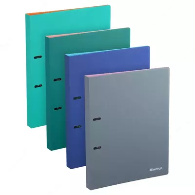 Plastik hujjat papkasi "Berlingo" Soft Touch Pro, 2 ta D-halqa, 25 mm, A4, 700 mikron, ichki. cho'ntak (Art. - RB4_2D935) Assortiment