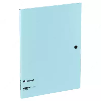 Пластиковая папка для документов "Berlingo" Instinct, А4, 600 мкм, застежка-кнопка (Арт. - FBt_A4510) Аквамарин