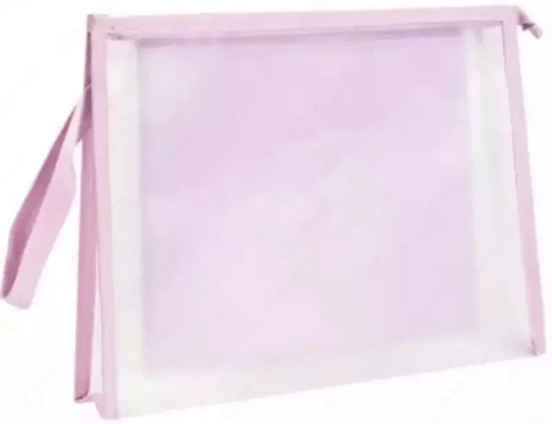 Hujjatlar uchun plastik papka "Deli" 2 bo'lim, fermuar (Art. - 109-PP-rd) Lilac/shaffof.