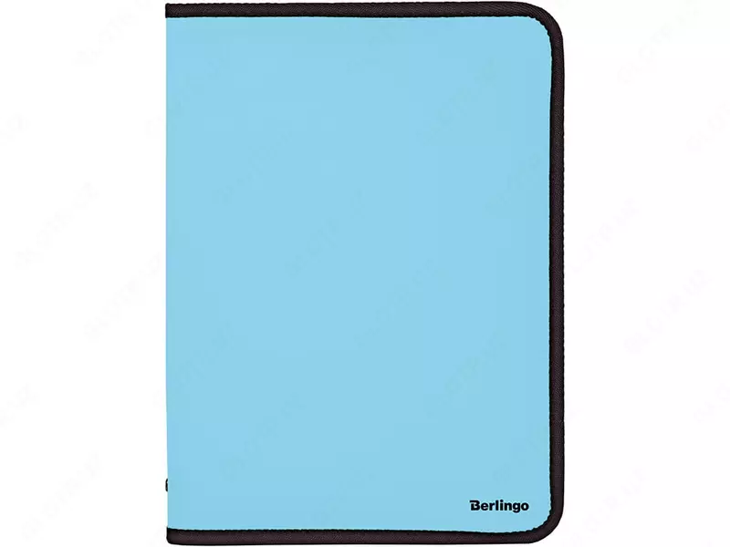 Пластиковая папка для документов "Berlingo" Instinct, застежка-молния Аквамарин.