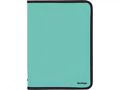Пластиковая папка для документов "Berlingo" Instinct,застежка-молния Мятный.