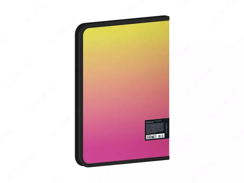 Пластиковая папка для документов "Berlingo" Radiance, застежка-молния желтая-розовая.