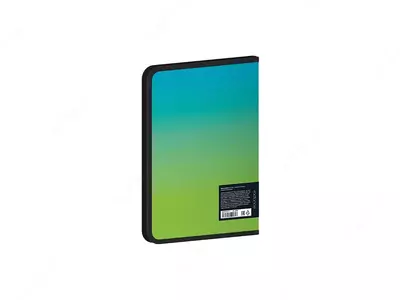 Пластиковая папка для документов "Berlingo" Radiance, застежка-молния голубая-зеленая