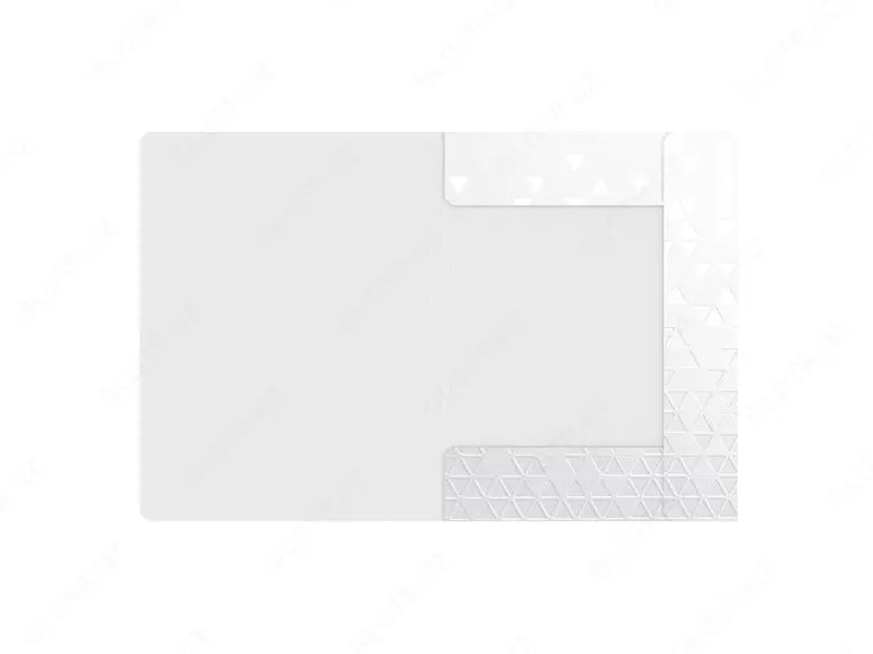 "Berlingo" hujjatlari uchun plastik papka DoubleWhite, A4, 600 mikron, elastik tasmali mahkamlagich (Art. - FB4_A4397) Oq