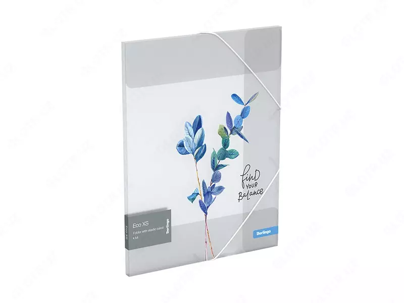 Пластиковая папка для документов "Berlingo" Eco XS, А4, 600 мкм, застежка-резинка (Арт.- FB4_A4802) Цв. ассорти