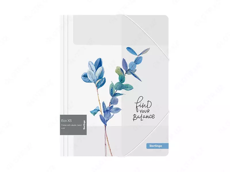 Пластиковая папка для документов "Berlingo" Eco XS, А4, 600 мкм, застежка-резинка (Арт.- FB4_A4802) Цв. ассорти