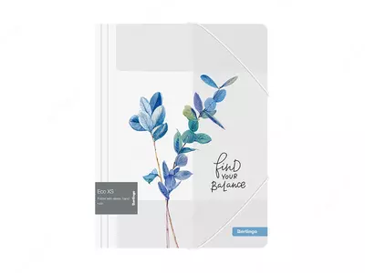 Пластиковая папка для документов "Berlingo" Eco XS, А4, 600 мкм, застежка-резинка (Арт.- FB4_A4802) Цв. ассорти