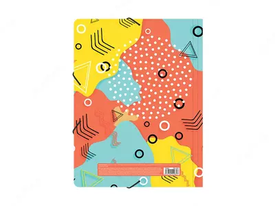 Пластиковая папка для документов "Berlingo" Memphis, А4, 600 мкм, застежка-резинка (Арт.- FB4_A4S04) Цв. ассорти