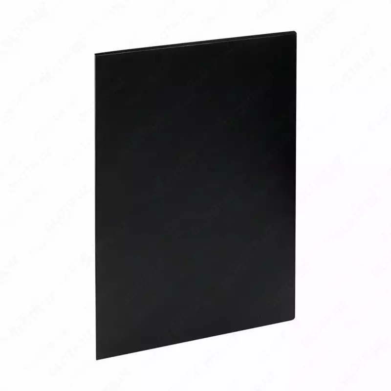 Пластиковая папка для документов "Стамм" 10 вклад., А4, 9 мм, 500 мкм (Арт. - ММ-32192) Черная